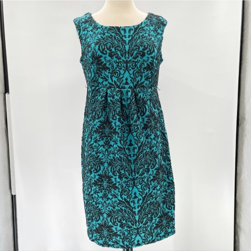 Motherhood Maternity Green and Black BrocadePrint